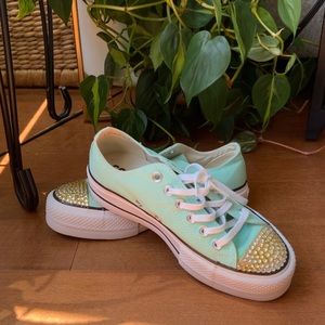 BRAND NEW w/Box Bejeweled Platform Converse